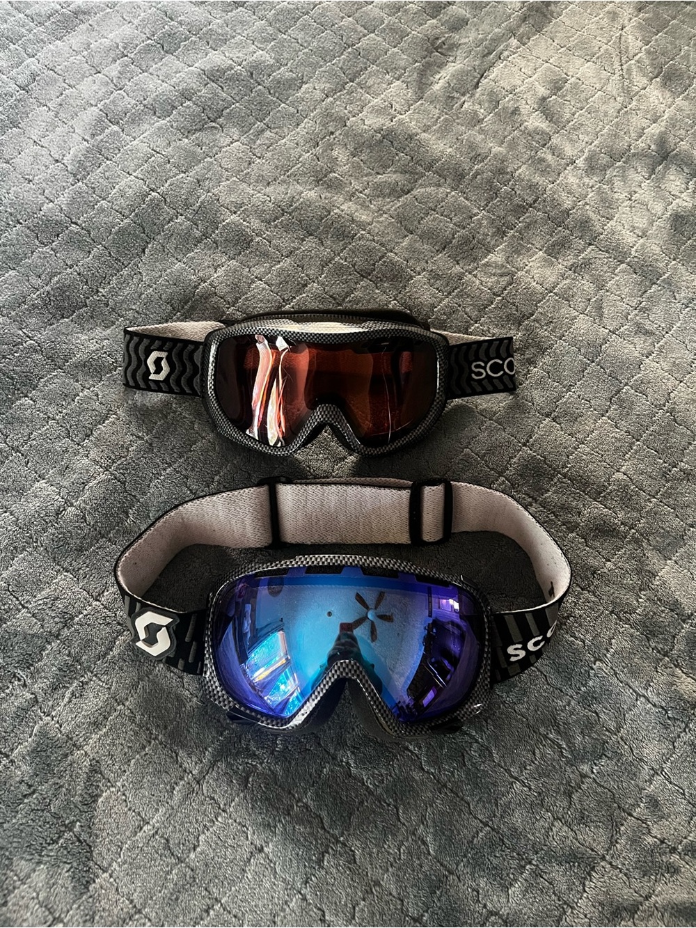Scott Goggles Set with Blue Mirrored and Red Mirrored Lenses
